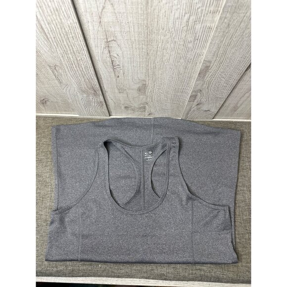 Champion Womens Racerback Tank Top Duodry+ Gray Size L Polyester/Spandex - Picture 3 of 7